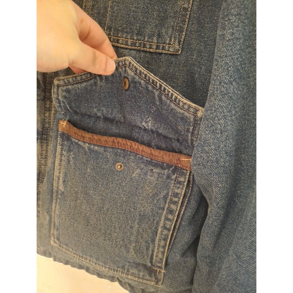 Vintage Wrangler Hero Size X Large Heavy Mens Denim Chore Jacket Cowboy Coat Kc - Picture 7 of 16